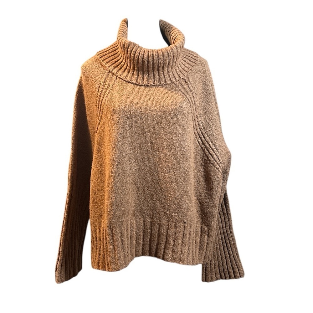 Elegant Rust Cowl Neck Sweater